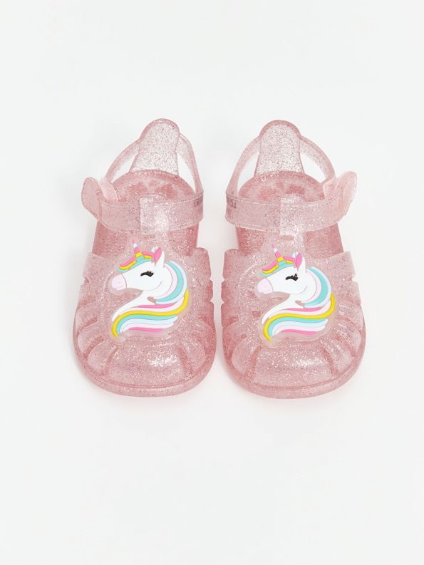 LCW STEPS Pink Velcro Baby Girl Beach Sandals