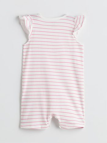 Angel & Stitch Printed Baby Girl Romper