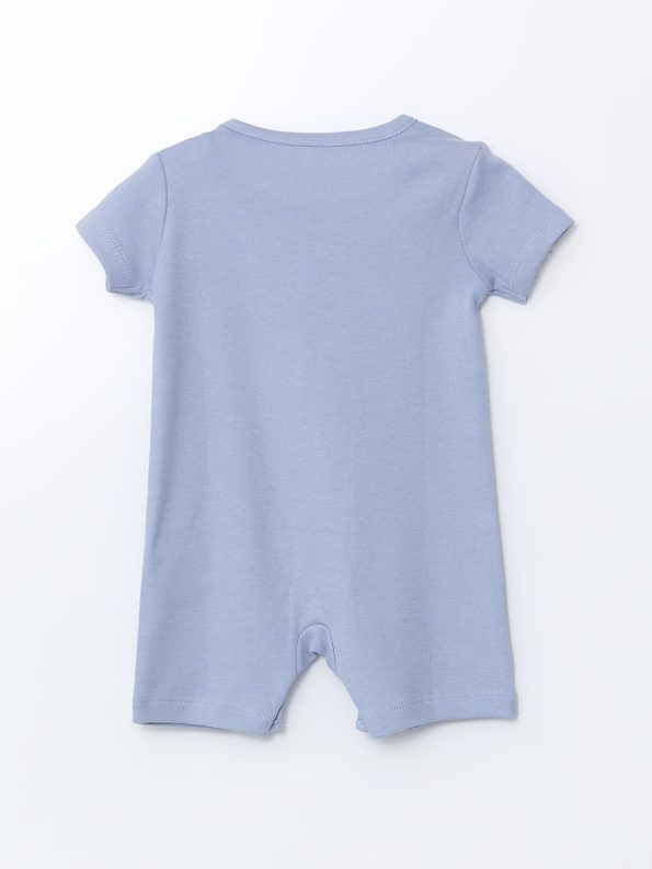 LCW ECO Lilac Short Sleeve Printed Baby Boy Romper