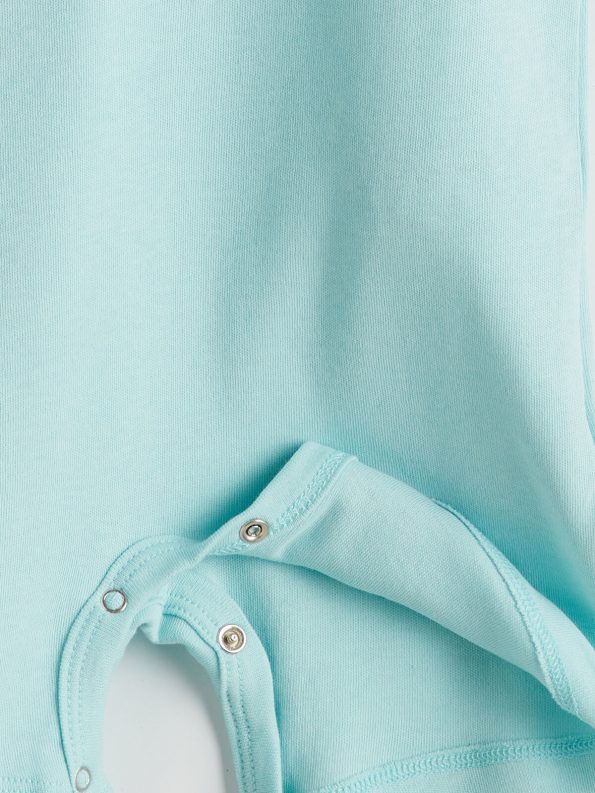 LCW ECO Turquoise Short Sleeve Cotton Baby Boys' Romper