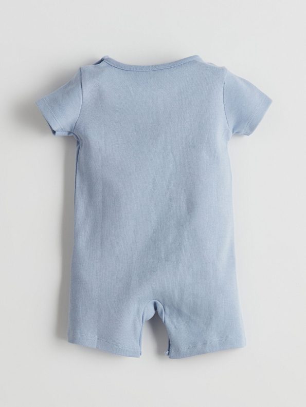 LCW ECO Lilac Giraffe Print Baby Boy Romper