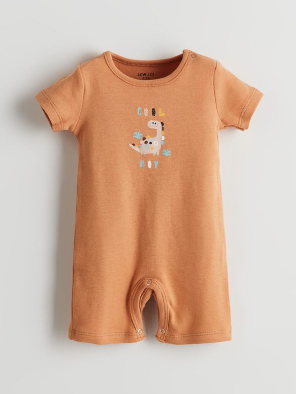 Boys' Printed Crew Neck Baby Bodysuit