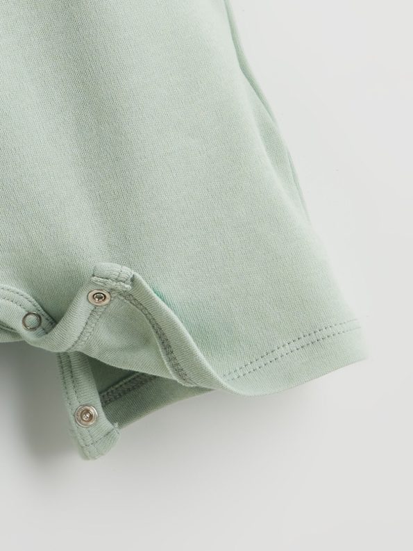 LCW ECO Green Printed Short Sleeve Baby Bodysuit