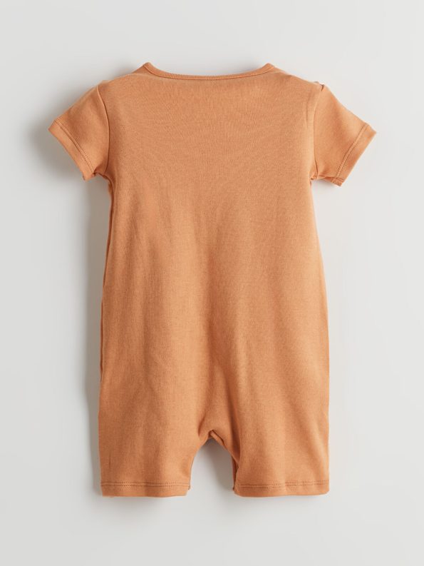 LCW ECO Brown Printed Baby Boy Romper