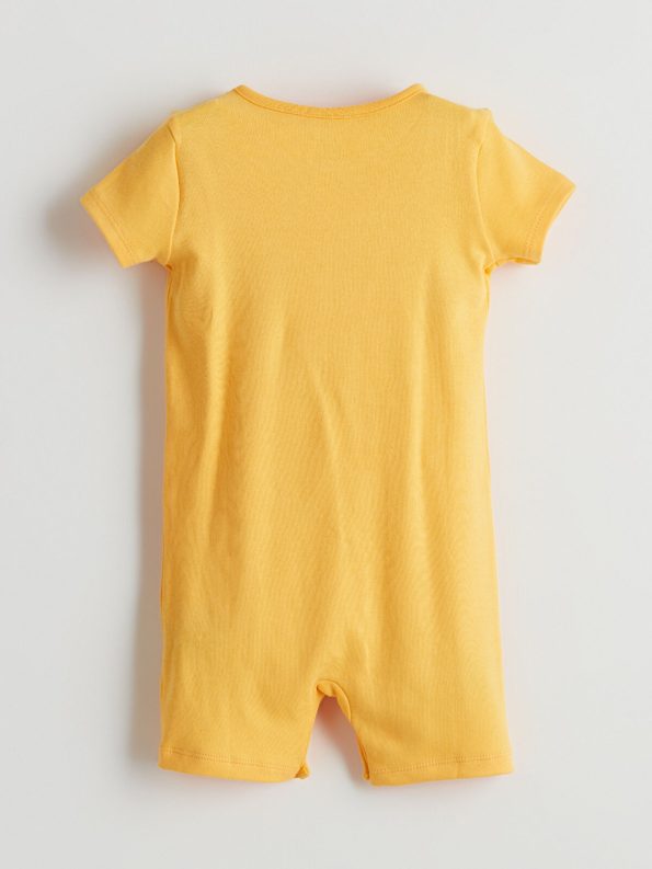 LCW ECO Orange Printed Boys' Baby Bodysuit