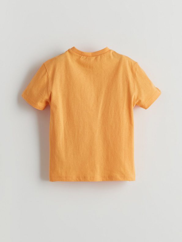 LCW ECO Yellow Crew Neck Printed Boys' T-Shirt