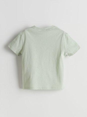 LCW ECO Green Crew Neck Printed T-Shirt for Boys
