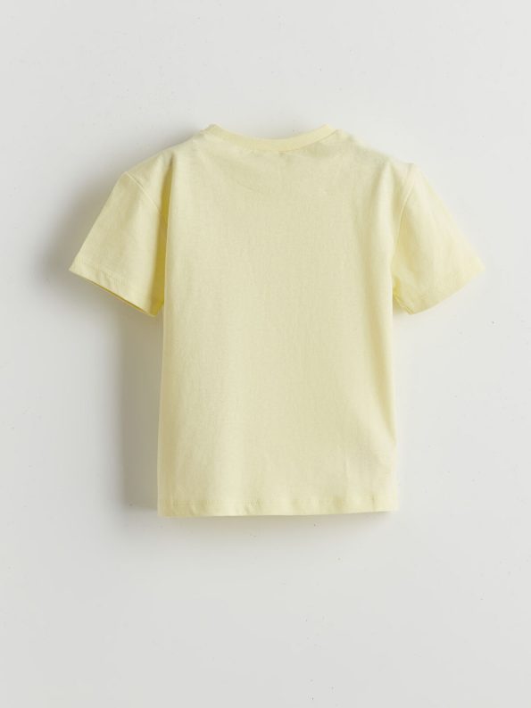 LCW ECO Green Crew Neck Printed Boys T-Shirt