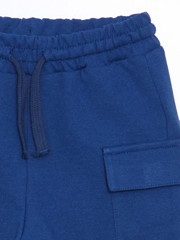 LCW ECO Blue Elastic Waist Boys' Shorts Set