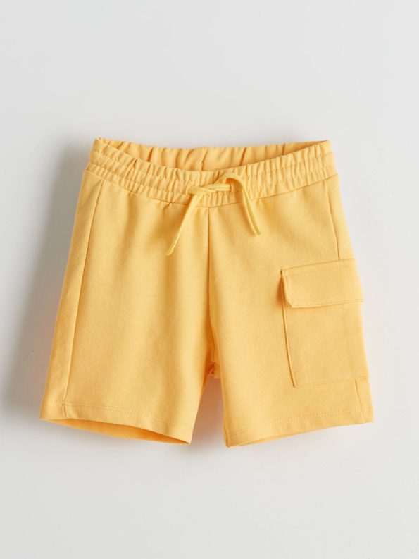 LCW ECO Yellow Adjustable Waist Boys' Shorts Set