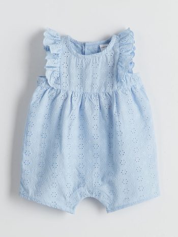 Basic Bicycle Neck Baby Girl Jumpsuit