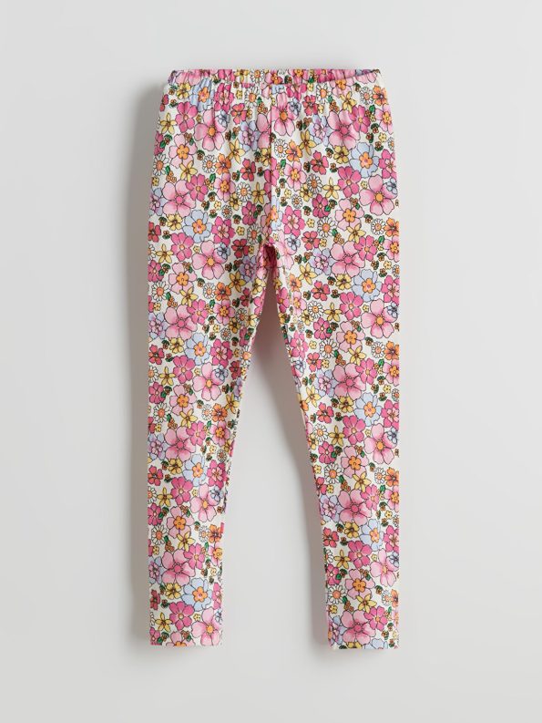 LCW ECO Pink Floral Print Girls Leggings