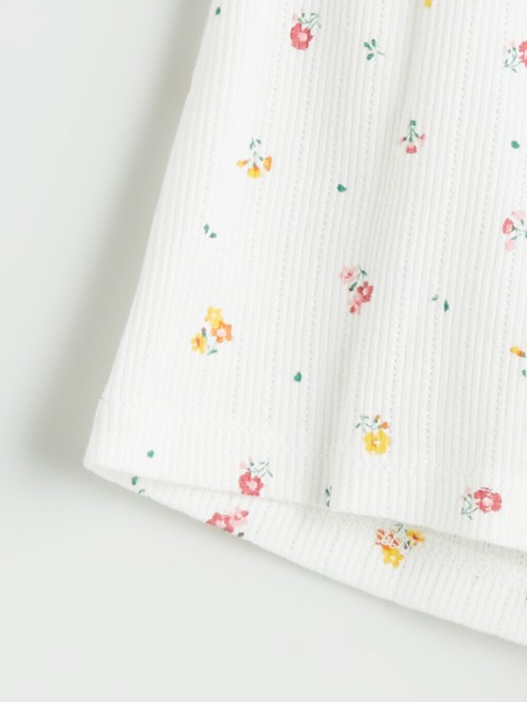 Embroidered Girls' Sleeveless Top Set