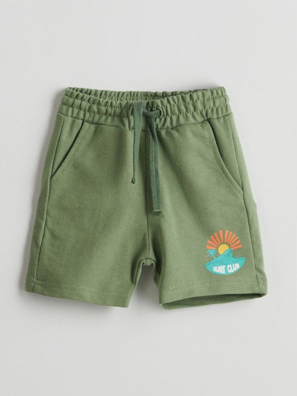 LCW ECO Green Elastic Waist Printed Boys' Shorts
