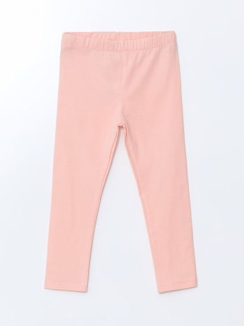 LCW ECO Fuchsia Cotton Blend Printed Leggings for Girls - Set of 2