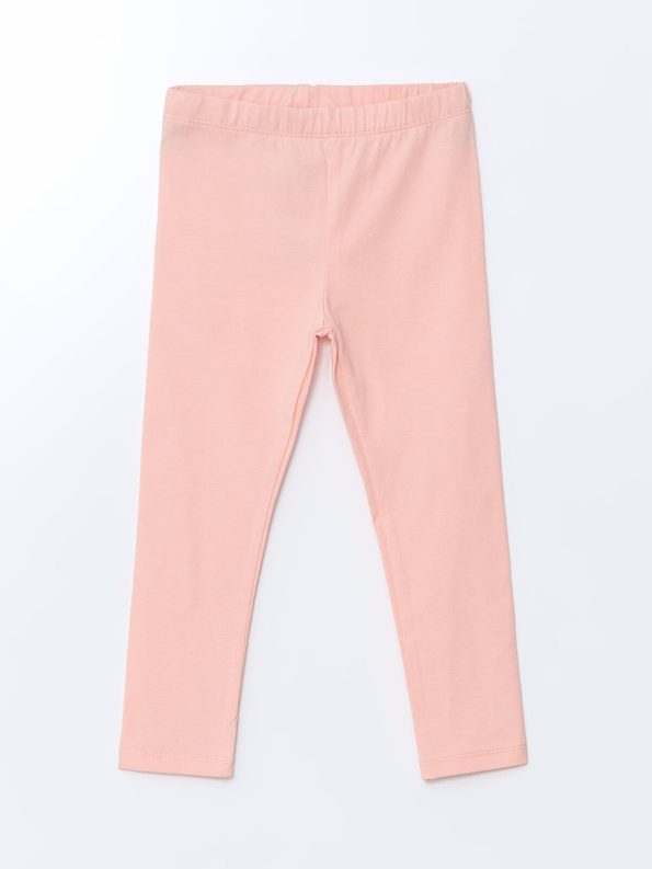 LCW ECO Fuchsia Cotton Blend Printed Leggings for Girls - Set of 2