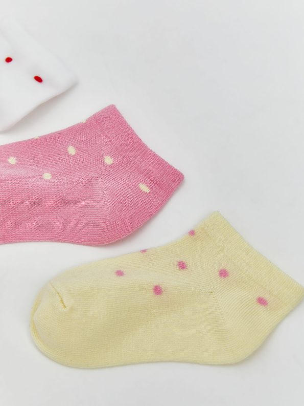 LCW Kids White Printed Baby Girl Socks 3-Pack