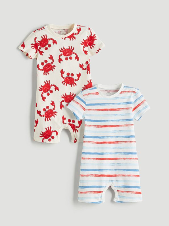 Buttoned Collar Baby Boy Romper