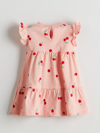 LCW Baby Pink Cherry Printed Dress
