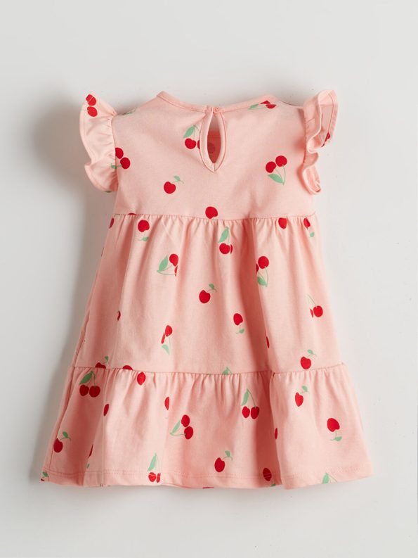 LCW Baby Pink Cherry Printed Dress