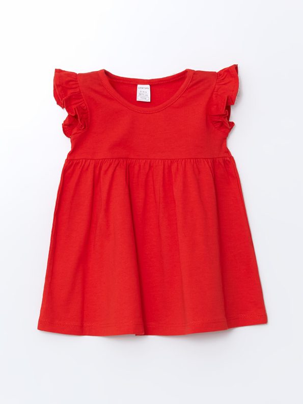 LCW Baby Red Floral Print Dress Set for Girls