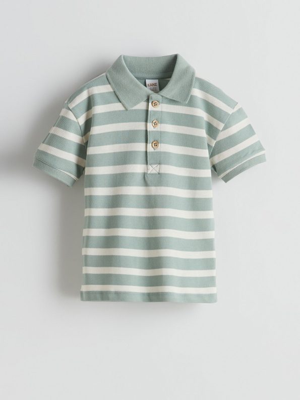 KANZ Green Polo Collar Baby Boy T-Shirt and Pants Set