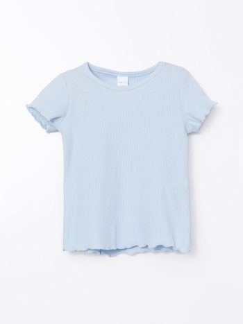 LCW ECO Blue Basic T-Shirt for Baby Girls