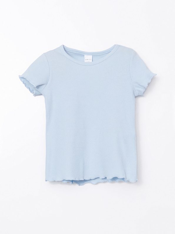 LCW ECO Blue Basic T-Shirt for Baby Girls