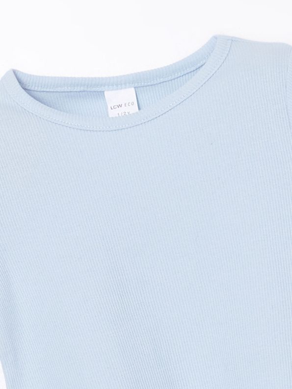 LCW ECO Blue Basic T-Shirt for Baby Girls