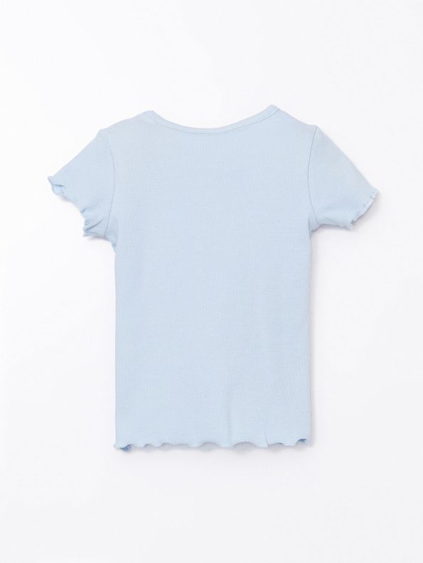 LCW ECO Blue Basic T-Shirt for Baby Girls