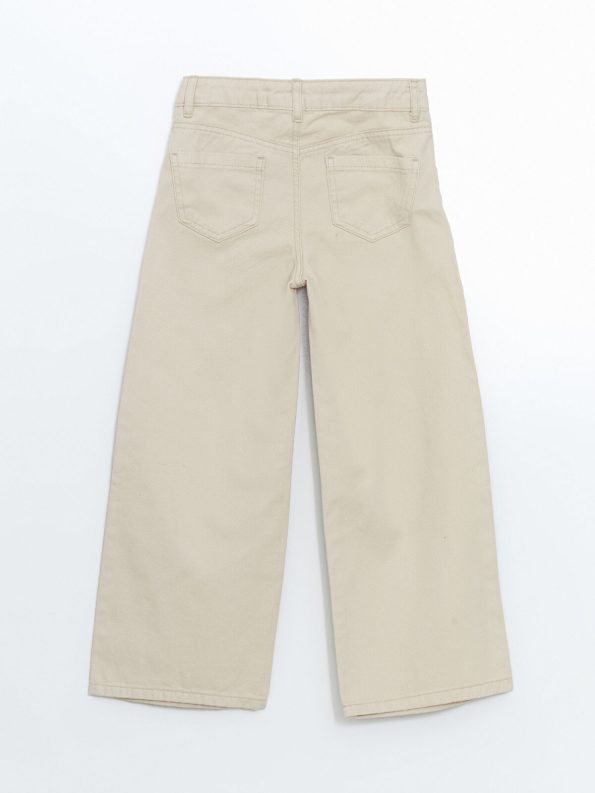LCW ECO Beige Adjustable Waist Girls' Pants