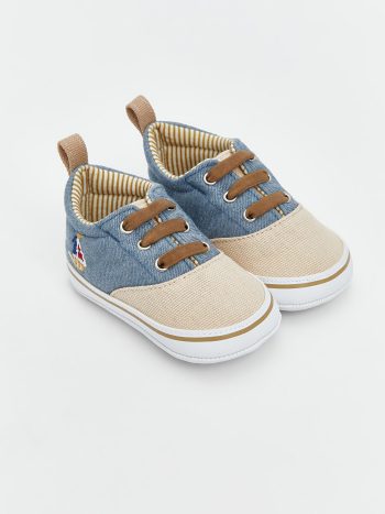 LCW STEPS Blue Laced Pre-Walking Shoes for Baby Boys