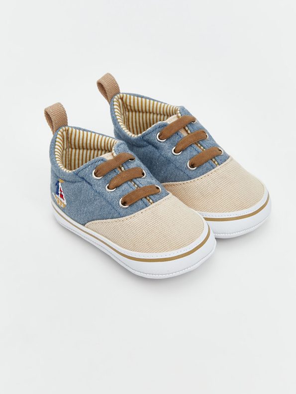 LCW STEPS Blue Laced Pre-Walking Shoes for Baby Boys