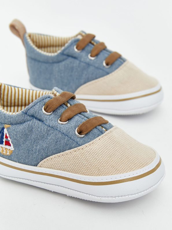 LCW STEPS Blue Laced Pre-Walking Shoes for Baby Boys