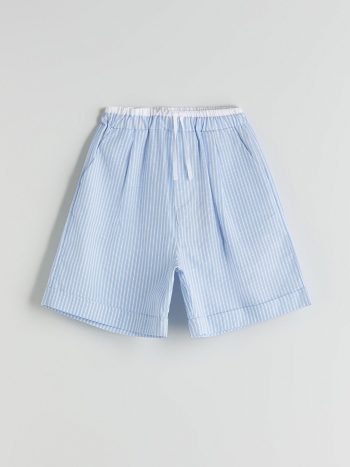 LCW Kids Blue Elastic Waist Girls' Shorts