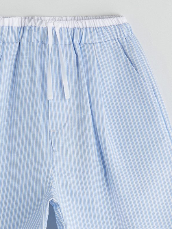 LCW Kids Blue Elastic Waist Girls' Shorts