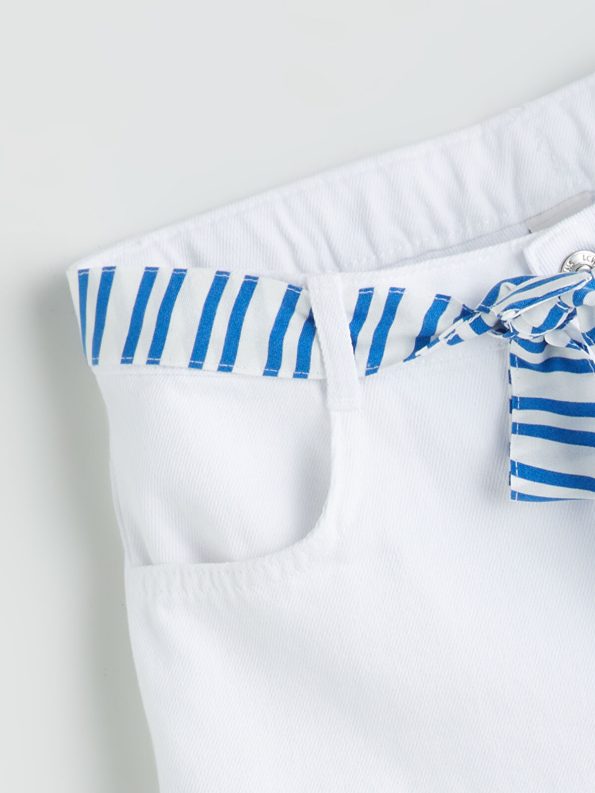 LCW Kids White Basic Girls' Shorts