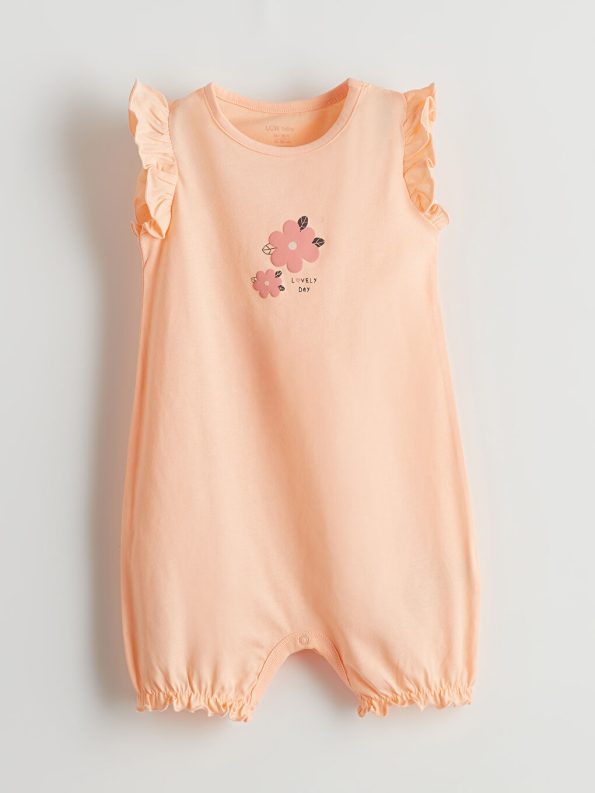 Floral Print Baby Girl Blouse and Shorts Set