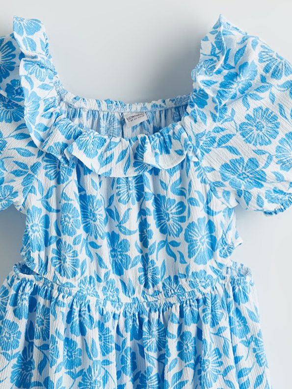 LCW Kids White Floral Dress for Girls