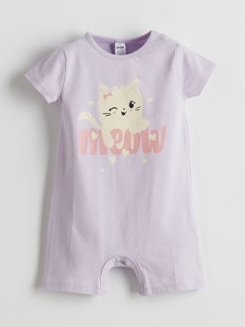 LCW ECO Lilac Printed Baby Girl Romper