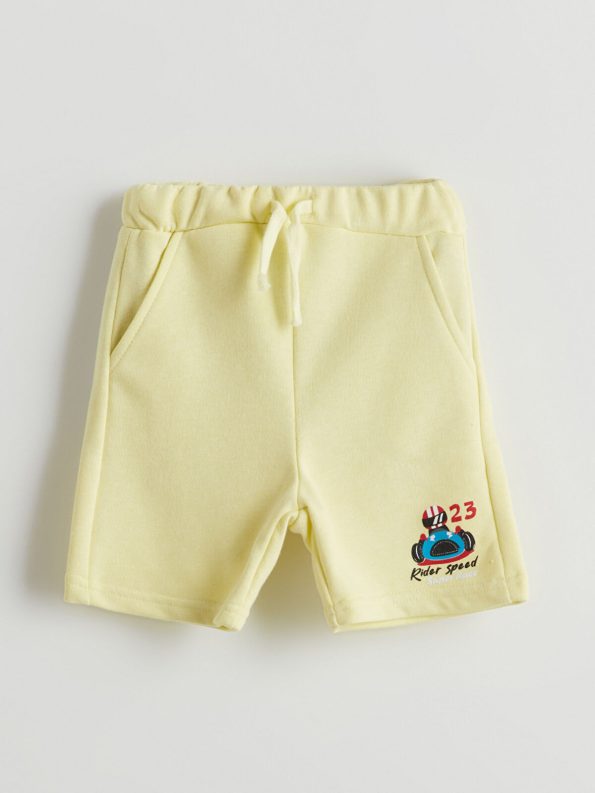 LCW ECO Yellow Elastic Waist Printed Boys Shorts