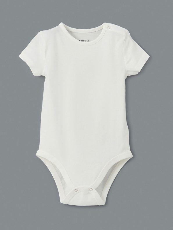 LCW ECO Cream Short Sleeve Baby Boy Bodysuit Set