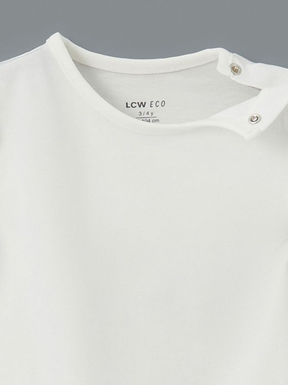 LCW ECO Cream Short Sleeve Baby Boy Bodysuit Set
