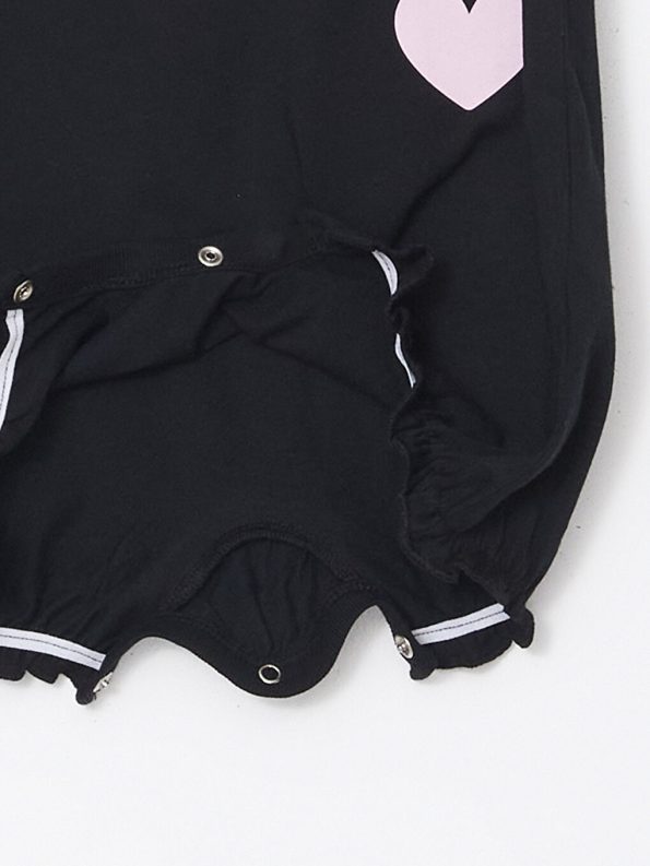 Printed Baby Girl Bodysuit with Crew Neck