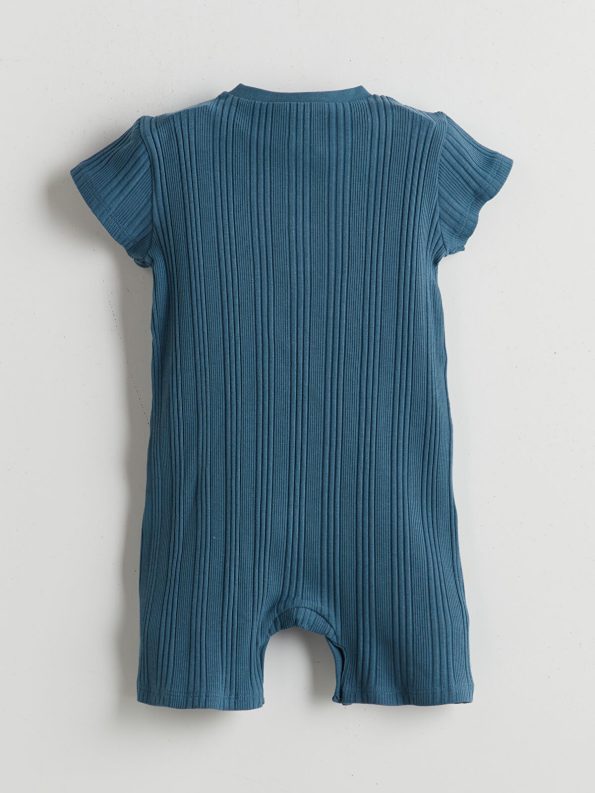 LCW Baby Petrol Short Sleeve Bodysuit Set for Boys