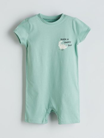 Boys' Short Sleeve Ribbed Jumpsuit Set