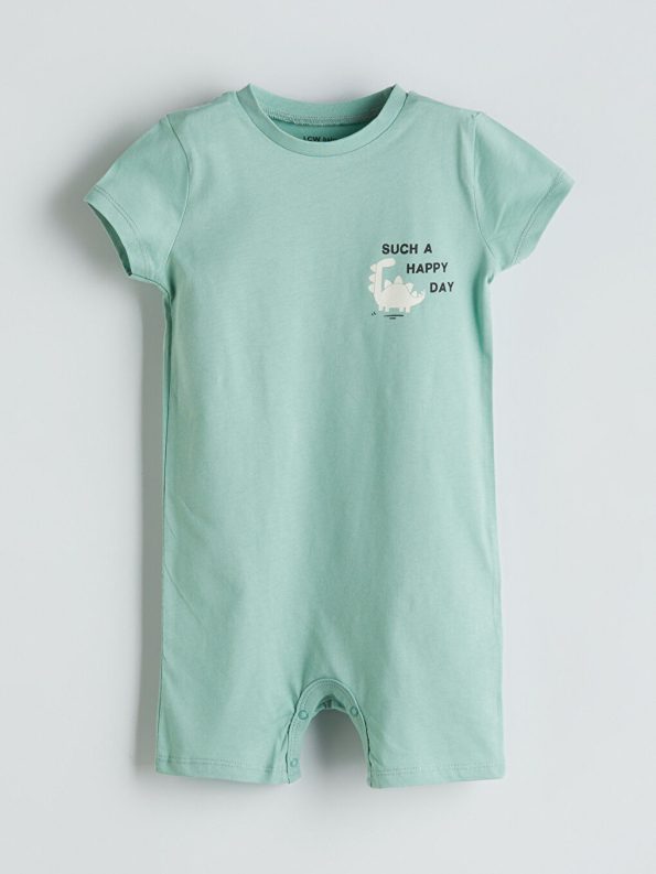 Boys' Short Sleeve Ribbed Jumpsuit Set