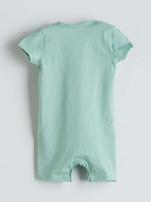 Boys' Short Sleeve Ribbed Jumpsuit Set