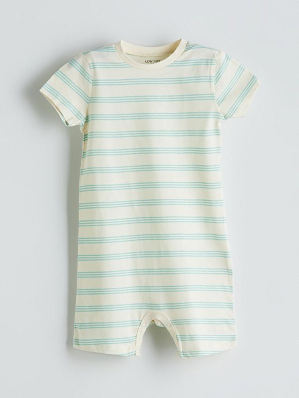 Boys' Short Sleeve Ribbed Jumpsuit Set