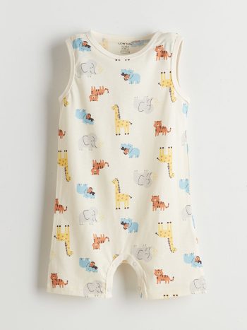 LCW Baby Green Bicycle Neck Boys' Baby Bodysuit Set